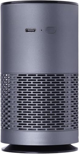 USB Portable Air Purifier with Anion Ionizer for Car, Bedroom, Home – Compact Smoke & Odor Removal (Grey)