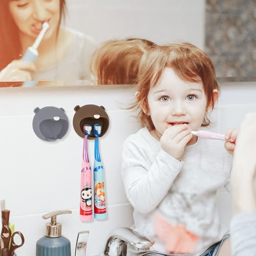 Support brosse à dents électrique 2 emplacements sans percer - 7
