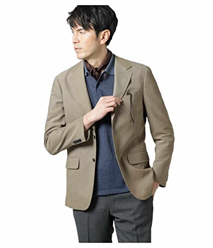 [ニューヨーカー] ウォッシャブル・ストレッチ ミックスカラミ ジャケット(2ボタン) ブラウン FM 161982033017