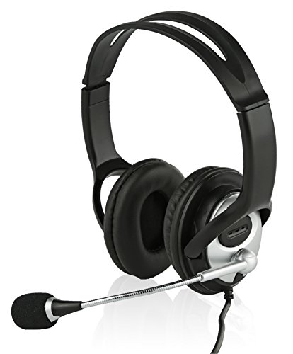 Sonitum USB Headset for Computer, Chat, Skype, Webinar, Call Center Headphone - Noise-Isolating Flexible Microphone Ear Pads - USB 6ft Cable - Easy Accessible Button Controls