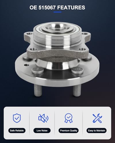 Image of ECCPP 2PC 515067 Wheel Hub for Land Rover Range Rover Sport 2006-2013 | for Land Rover LR3 2005-2009 5 lugs Pre-Greased Sealed