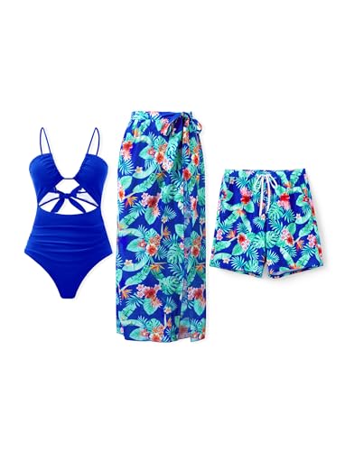 PATPAT Matching Swimsuits for Couples - One Piece Tummy Control H...