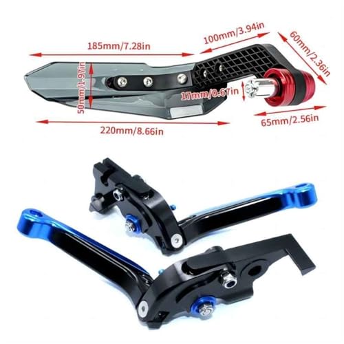 Protège-main moto ADV 350 en alu CNC : leviers de frein design - 3
