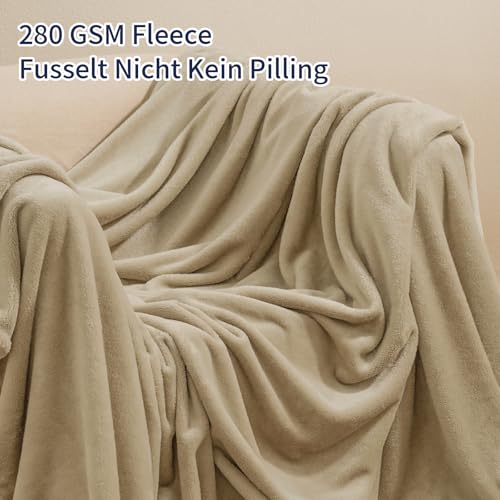 PHF Kuscheldecke Flauschig Fleecedecke 230x270cm - Oeko-Tex Weich Warm Wohndecke, 1PC Decke Blanket für Couch Sofa Bett… – Ansicht 2
