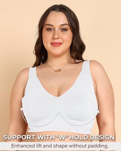Image of Tweens Cotton Non-Padded Plus-Size Bonded Bra for Women | Full Coverage Broad Straps | Hidden Concealer | Seamless Wire-Free No-Dig Comfort | Breathable Cotton | Elastic-Free No Marks | Pack of 1