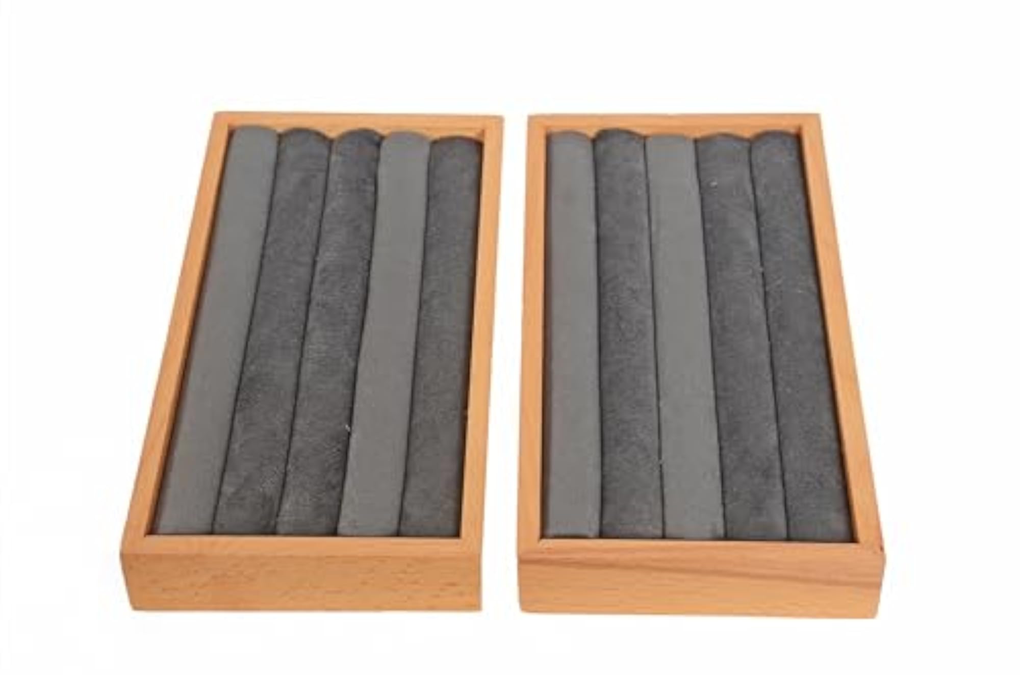 Wood Bamboo 2 Ring Display Holder, Jewelry Storage Tray