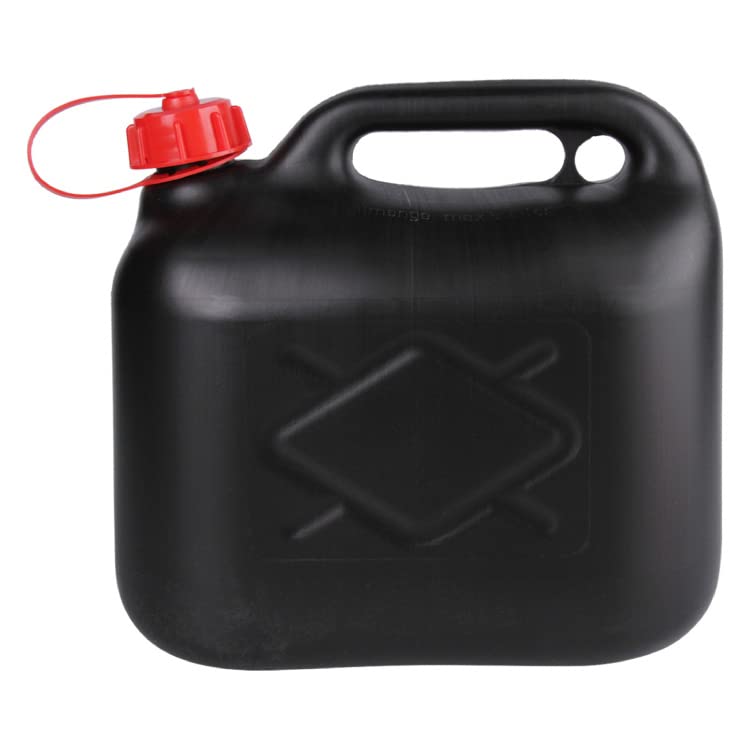 Tanica Benzina 5 Litri Omologata UN - Con Beccuccio Versatore - Plastica Resistente Per Benzina E Diesel - Rosso E Nero - 2