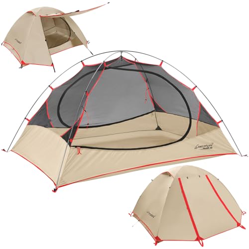Image of Clostnature Lightweight Backpacking Tent - 1 /1.5 /2 /3 /4 /6 Person Ultralight Waterproof Camping Tent, 3 Season Large Size Easy Setup Tent for Family, Outdoor, Hiking and Mountaineering