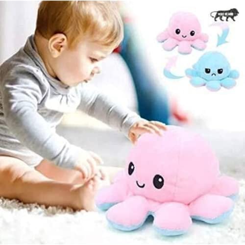 Image of HUG 'n' FEEL SOFT TOYS Plush Pillows Plush & Stuffed Toys (Reversible Plush & Stuffed Toys (Pink & Sky Blue))