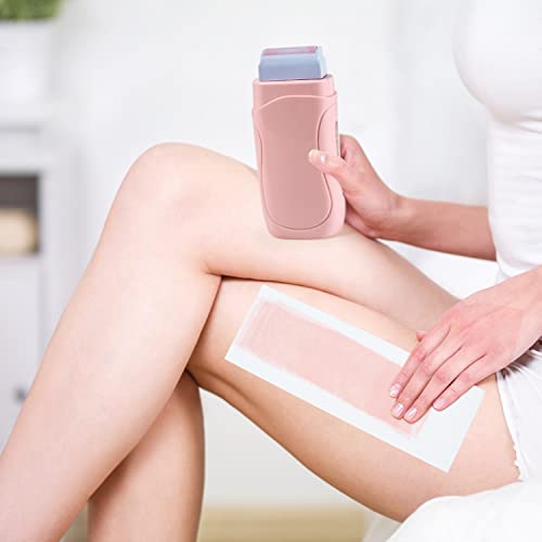 Dual Roll On Waxing Kit,Beth lee Hair Removal Roll On Double Wax Warmer with 3 Rose Wax Cartridge Depilatory Wax Roller Refill for Legs,Arms and Underarm