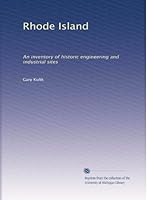 Rhode Island: An inventory of historic engineering and industrial sites B0037NYSBO Book Cover
