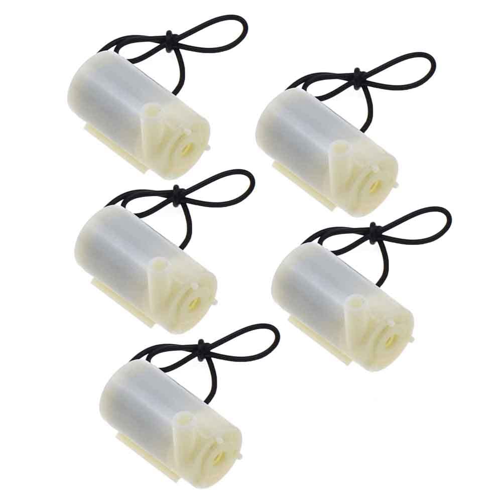 Reland Sun 5pcs Quiet Mini DC 3-6V 120L/H Brushless Portable Motor Submersible Water Pump