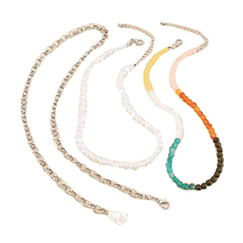Collar Multicapa de Estilo étnico Bohemio, Cuentas Coloridas, Collar en Y, joyería Bohemia exagerada (Blanco)