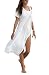 Women's Baggy Swimwear Bikini Cover-UPS/Beach Dress/Night T-Shirt(FBA) (Free Size, Ivory White)