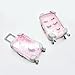 Kiyza False Eyelash Storage Box, Portable Travel Organizer Mini Luggage False Eyelash Tray Makeup Tool (PINK)