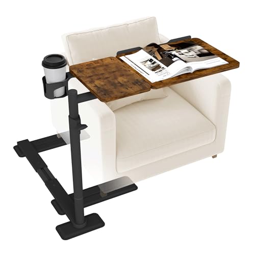YUHFERA Height Adjustable OverCouch Armrest Table Tray –