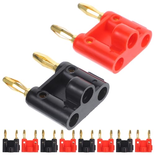Conector banana de alta fidelidad LABRIMP con cuerpo metálico y doble tornillo
