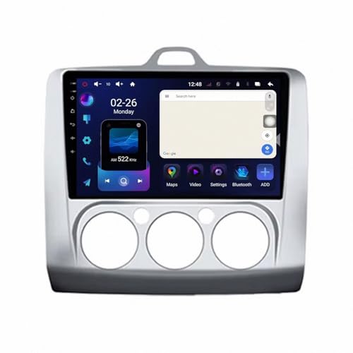 Radio coche 2 DIN con Carplay para Ford Focus 2 y 3 Mk2 Mk3 2004-2011 con Bluetooth USB