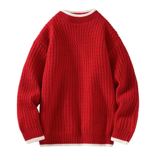 Suéter de punto ajustado para hombre de corte slim informal en color gris clásico