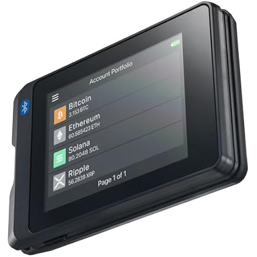 SecuX W20 Crypto Wallet with Intuitive Touchscreen, Hardware Wallet with Bluetooth, Easy to Manage Bitcoin, Ethereum, NFTs, Tokens, and Cryptocurrency with Military-Grade Security Features