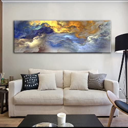 Impression sur toile abstraite dorée pour sublimer le mur de votre chambre