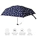 SHERCHPRY Mini Foldable Pocket Umbrella Anti-Uv Travel Sunshade Compact Lightweight Fashion Umbrella for Men and Women in Navy Blue