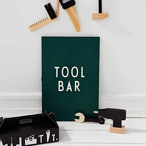 Tableau à lettres avec fonctions multiples et grand format A3 noir mural