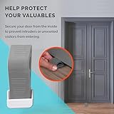 Pack of 2 Heavy Duty Rubber Door Stop Wedges – Non-Slip Grey Door Stoppers with White Wall/Door Mounted Holder – Indoor Door Wedges, Jammers for Heavy Doors, Ideal for All Surfaces - Image 4