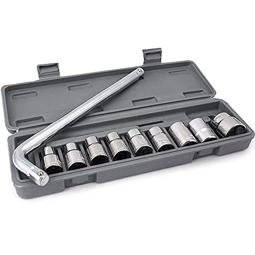 Image of Mld 10 Pcs 1 /2 Socket Wrench Spanner Repair Tool Box for Automobiles /Bike /Car - Goti Set With Socket and Box End