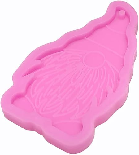 Miniatura 2 de Moldes de silicona con forma de gnomo de hombre brillante brillante para manualidades, llavero de bricolaje, molde de arcilla polimérica, colgante
