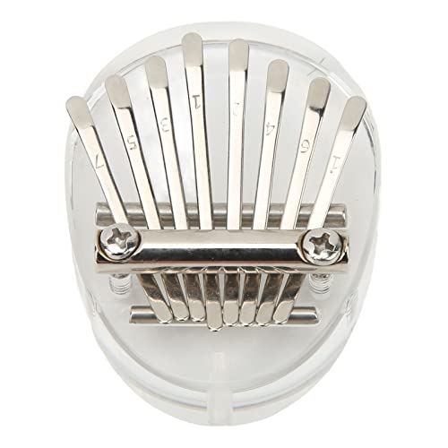 ZAWELIYO Mini Kalimba Piano 8 Klawiszy Przenośne Pianino Kciukowe dla Początkujących i Miłośników Muzyki, materiał Kryształowy ze smyczą
