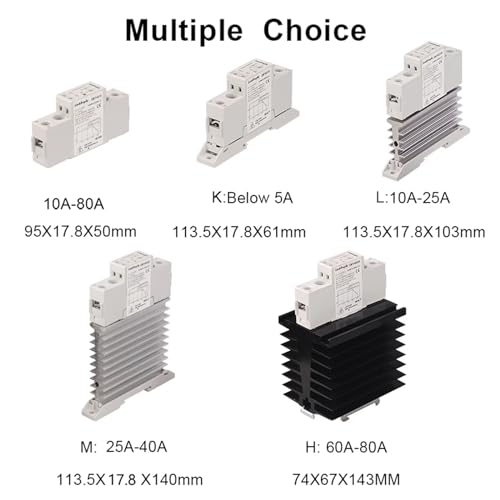 RUAJOGYNVM TRA23D25 25A Smart Auto Solid State Relay Module to AC 3V 3.3V 5V 12V 24VDC in Out 24-280VAC Voltage SSR Relay Board(TRA23D25K) – vue 5