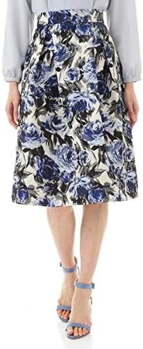 Amazon ナチュラルビューティー Natural Beauty Purpose ローズ柄スカート ブルー 36 スカート 通販