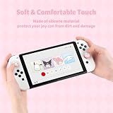 Kuitmor Switch Joy Con nakładki na kciuk, miękkie silikonowe etui na joystick, urocza analogowa nakładka