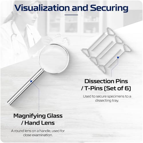 Advanced Dissection Kits - 46 or 33 Piece German Stainless Steel Instruments for College, Medical & Veterinary or Middle and High School Students - Complete Anatomy Lab Tools Surgical-Grade - Thumbnail 6