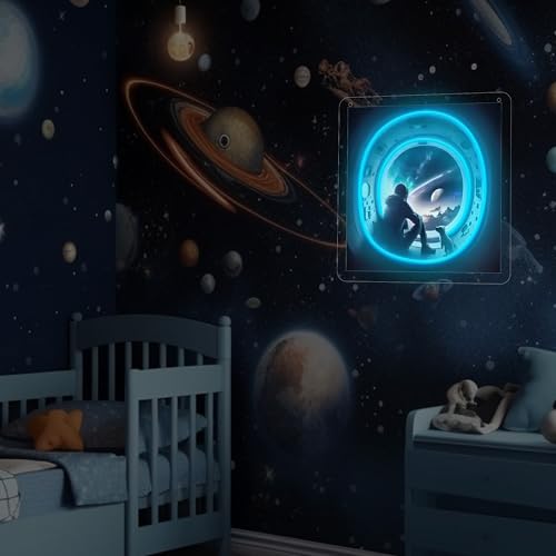 Image of Astronaut In The Spacecraft LED Neon Sign, Space Explorer Neon Lights for Wall Decor, Bedroom, Game Room, Office, Party, Christmas Gifts