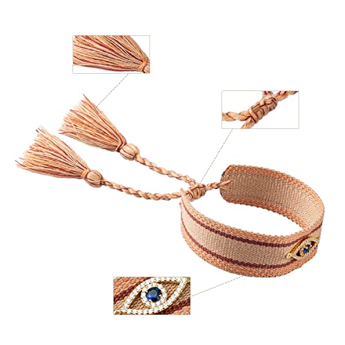 Newind Evil Eye Bracelets Woven Friendship Wrap Bracelets Couples Adjustable Braided Bracelets (Army Green) #TOP3