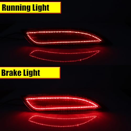 Image of for 2015 2016 2017 2018 Ford Focus Hatchback Rear Fog Bumper Reflector Brake Tail Sequential Turn Signal Lights Smoked Lens LED Lamp FO1185110, FO1184110