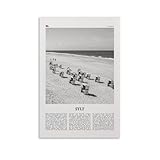 LZTEN Sylt-Druck, Schwarz-Weiß, Sylt-Wandkunst, 