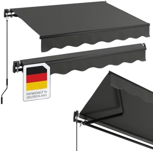 Festnight Elektrische Markise 350x250cm - Gelenkarmmarkise Für Terrasse