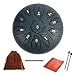 Steel Tongue Drum 6 Inch 11 Notes, C Major Tongue Drum Rain Chime Outside, Chakra Drum for Rain, Rain Drum with mallets for Musical Education Entertainment Zen Meditation Yoga Gifts (navy blue)