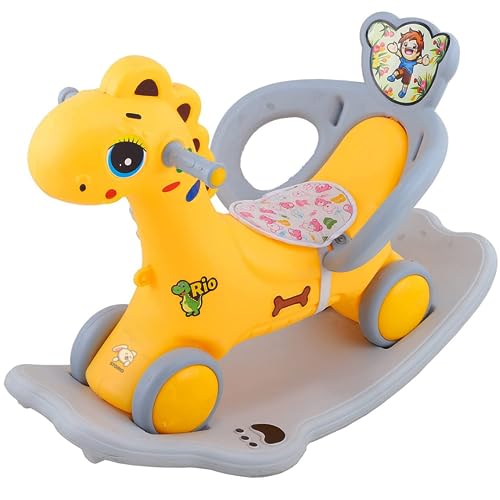 Storio Rio Ride-on 3 in 1 Baby Horse Rider for Kids | Baby Birthday Gift for Baby 1 Year to 5 Year |Horse for Baby, Rocker, Swing - Indoors and Outdoors Toy Suitable for Boys & Girls (Yellow) (B0BVZG4Q5M) Amazon Price History, Amazon Price Tracker