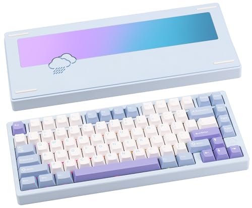 Clavier Rainy 75 bleu aluminium pour le bureau et le télétravail