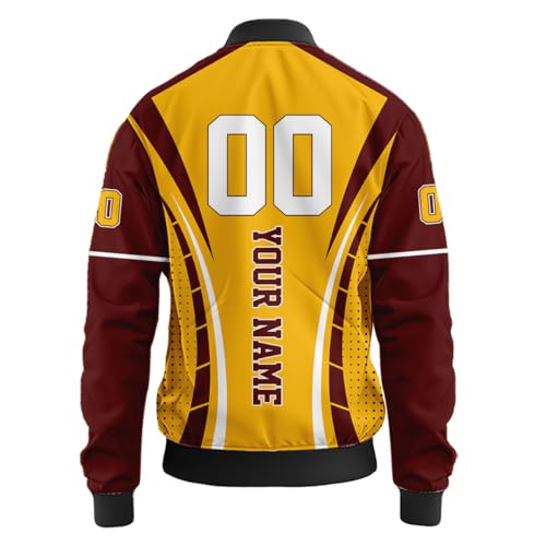 Men Personalized Name Number Logo Varsity Coat Custom City Pride Football Fan Gears Lightweight Windbreaker Jacket2