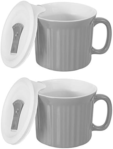 CorningWare Colours Pop-Ins 20-oz Soup Mug with Lid - 2 Pack (Truffle)