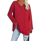 T Shirt Damen Basics Damen Oberteile GroßE GrößEn Langarm-Pullover für Damen, einfarbig, Hoodie, Bluse, Kordelzug, Crop-Sweatshirt T Shirts Männer Blusen Tuniken Langarmshirts T-Shirts Tops