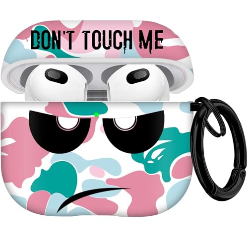 Image of for Airpods Pro Case, Don't Touch Me for Airpods Pro Cover with Keychain Soft Cute Shockproof Cover for Women Men Compatible with for Airpods Pro 2019 Charging Case,Pink