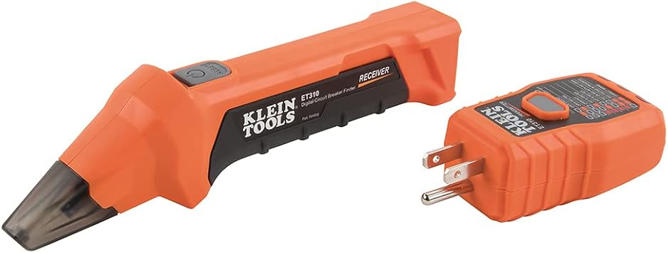Klein Tools 80016 Circuit Breaker Finder Tool Kit with Accessories, GFCI Outlet Tester, 2-Piece Set, Includes Cat. No. ET310 and Cat. No. 69411