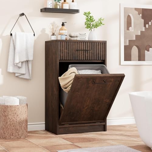 Gabinete para basura Garvee de madera 10 galones miniatura 5