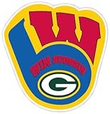 Wisconsin Fan Packers Brewers Badgers Sport Combo Logo 11